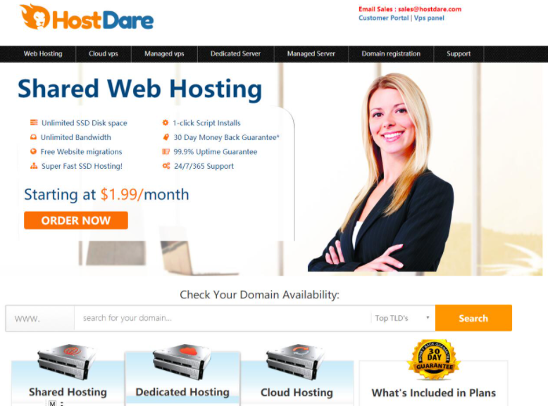 HostDare：#黑五促销#洛杉矶VPS/1核756M内存/600G流量/50M带宽/KVM/半年付$15.56/QN机房/电信CN2/联通移动直连/亚洲线路优化
