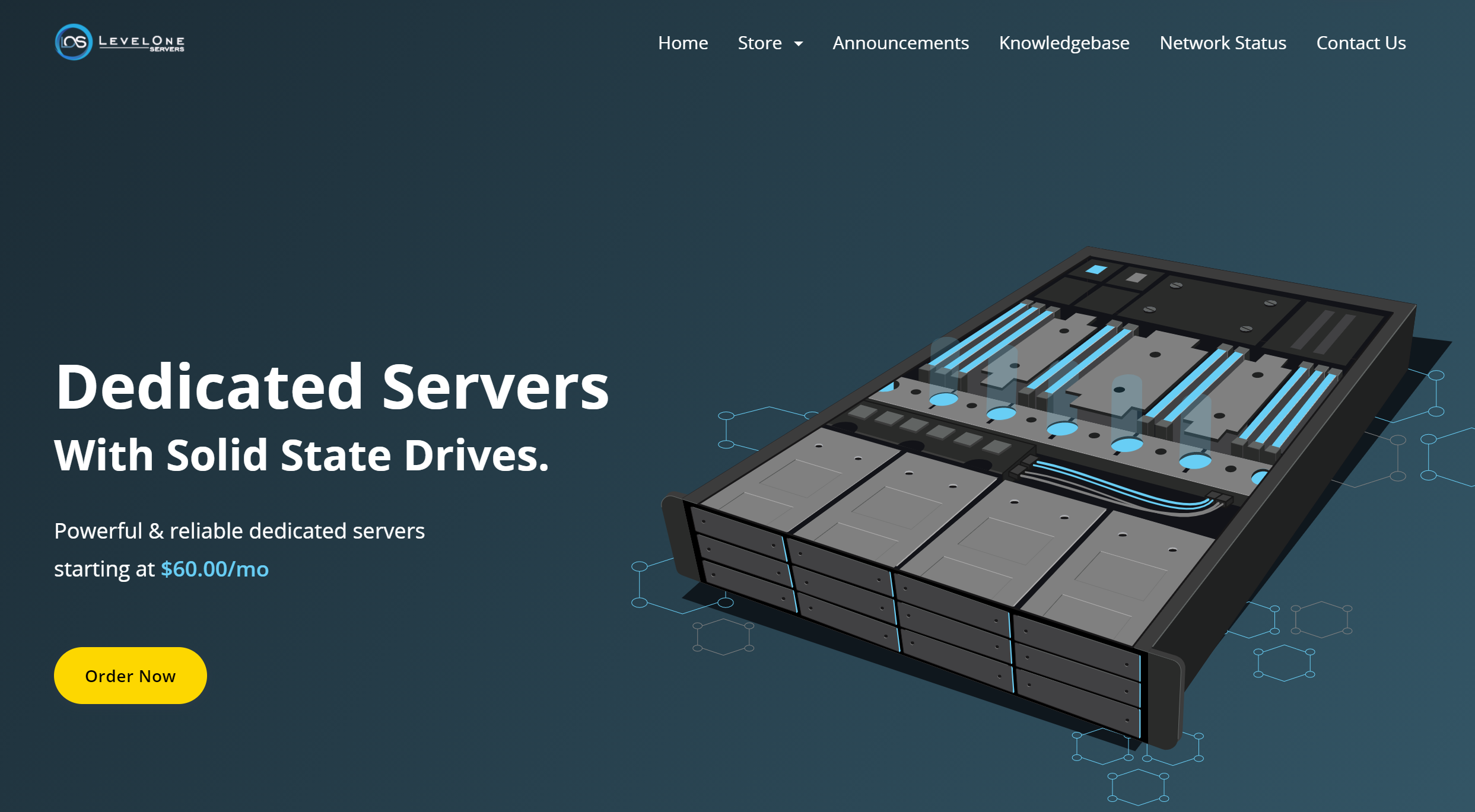 LevelOneServer：年付$25/1GB内存/512GB空间/1Gbps端口/KVM/达拉斯VPS/数字货币支付